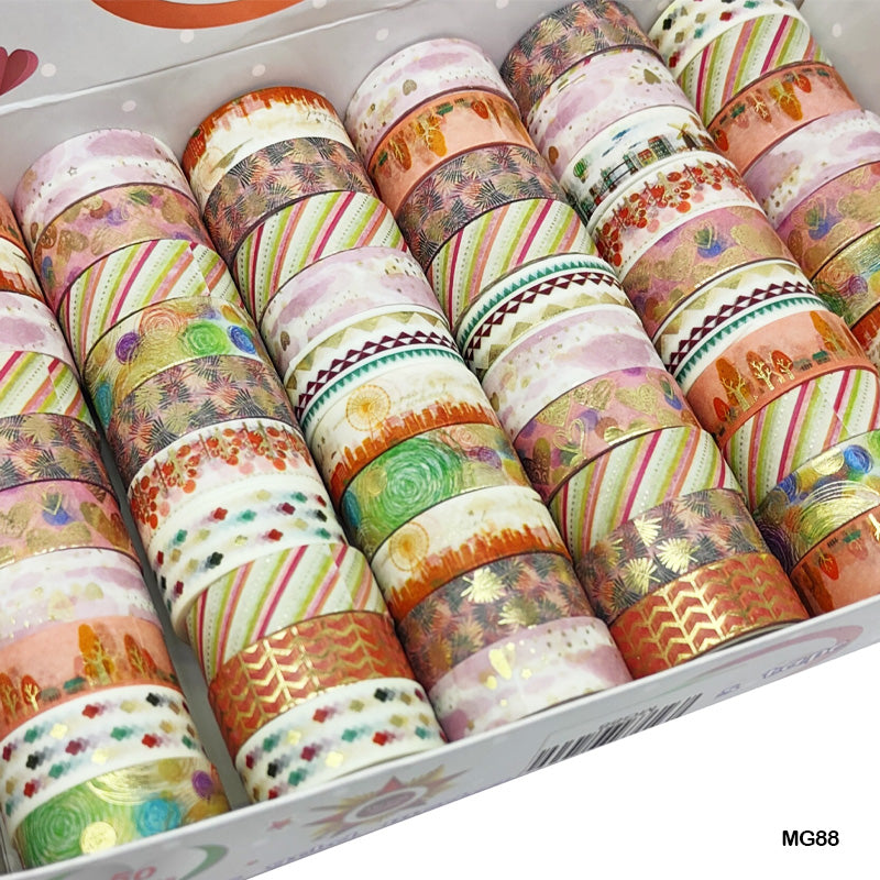 Gift To Love | Washi Tape | Size : 15 Mm X 3 Mtr | Pcs : 60 Pcs | Code : MG88