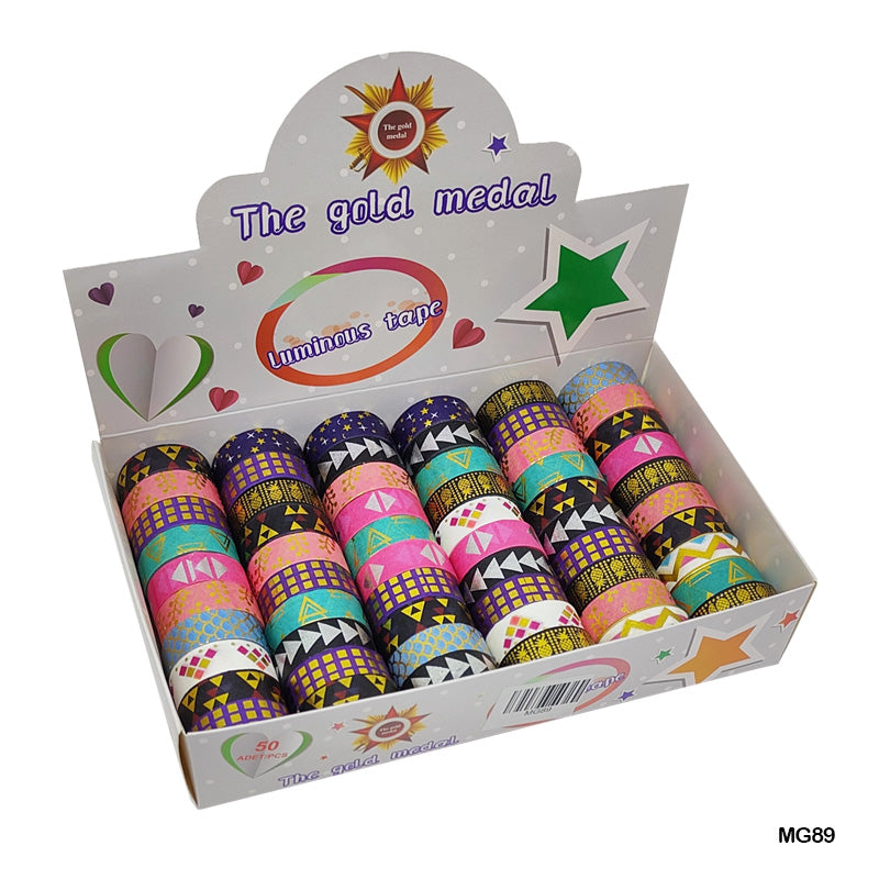 Gift To Love | Washi Tape Gold Medal | Size : 15 Mm X 3 Mtr | Pcs : 60 Pcs | Code : MG89