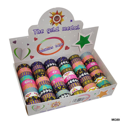 Gift To Love | Washi Tape Gold Medal | Size : 15 Mm X 3 Mtr | Pcs : 60 Pcs | Code : MG89