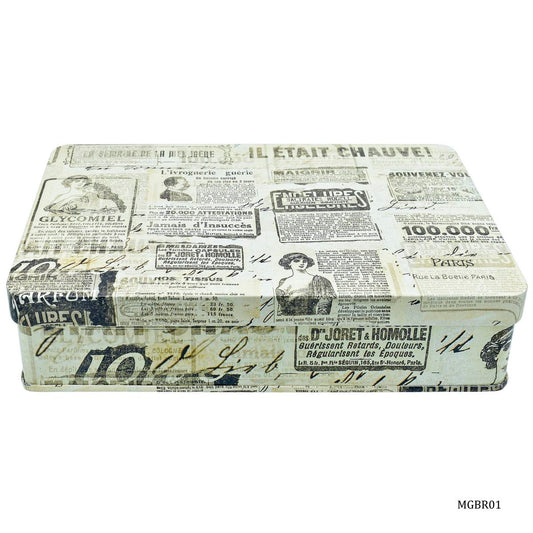 Gift To Love | Metal Gift Box Print Rect Tins | Size : 221 X 141 X 47 Mm | Code : MGBR01