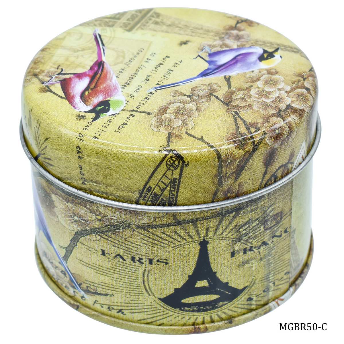 Gift To Love | Metal Gift Box Print Round | Size : 75 X 50 Mm H | Code : MGBR50-C