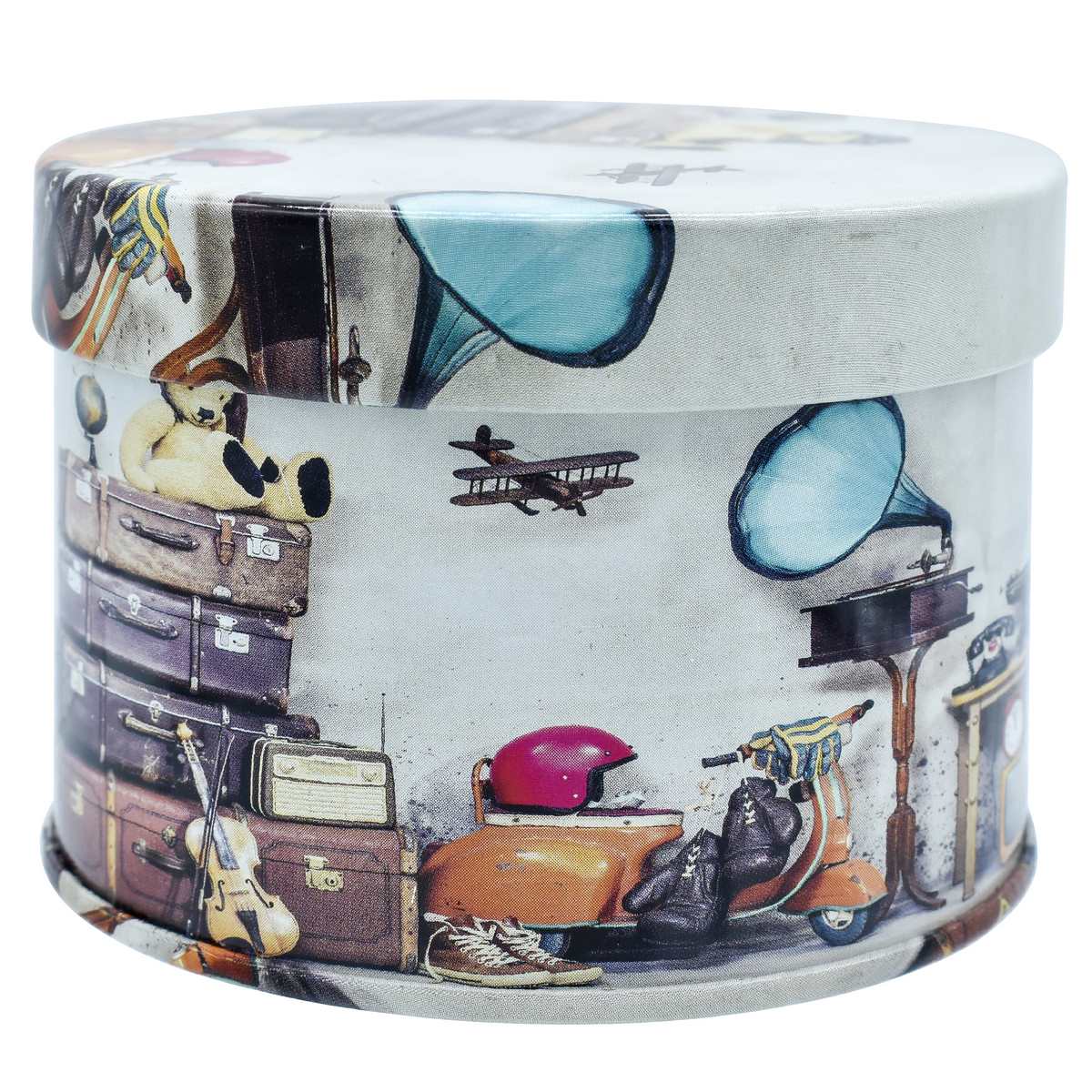 Gift To Love | Metal Gift Box Print Round | Size : 92 X 60 Mmh | Code : MGBR60-C