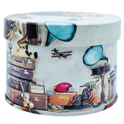 Gift To Love | Metal Gift Box Print Round | Size : 92 X 60 Mmh | Code : MGBR60-C
