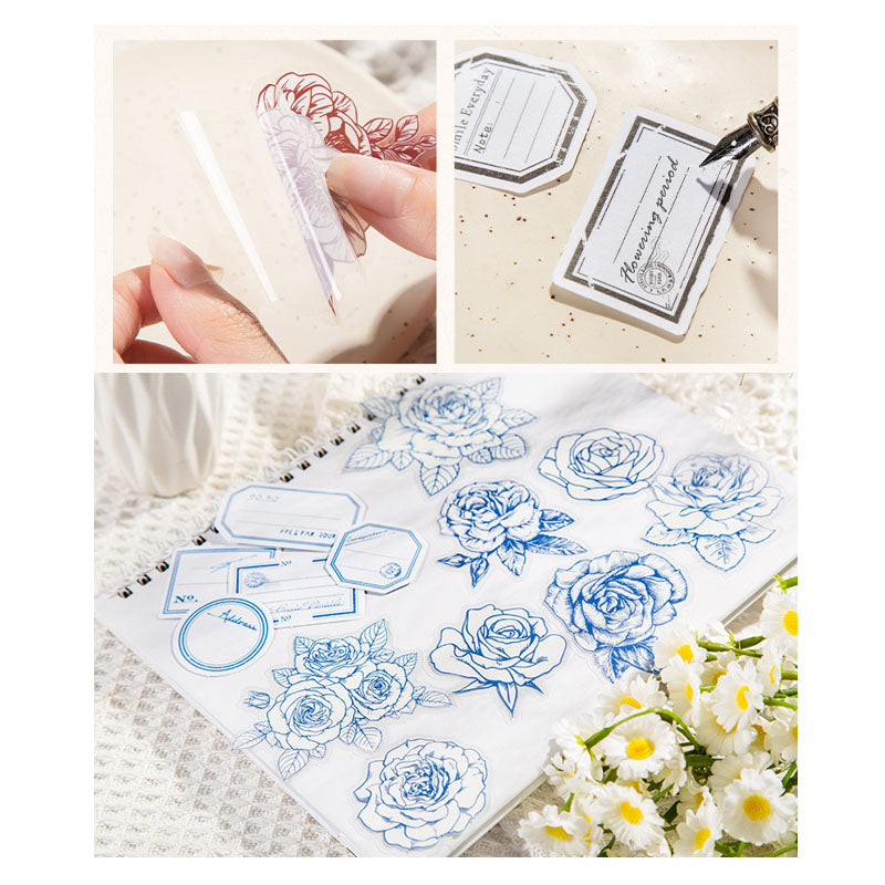 Gift To Love | Blooming Flower Sticker | Size : 76 Mm X 80 Mm | Pcs : 40 Pcs | Code : MHD006