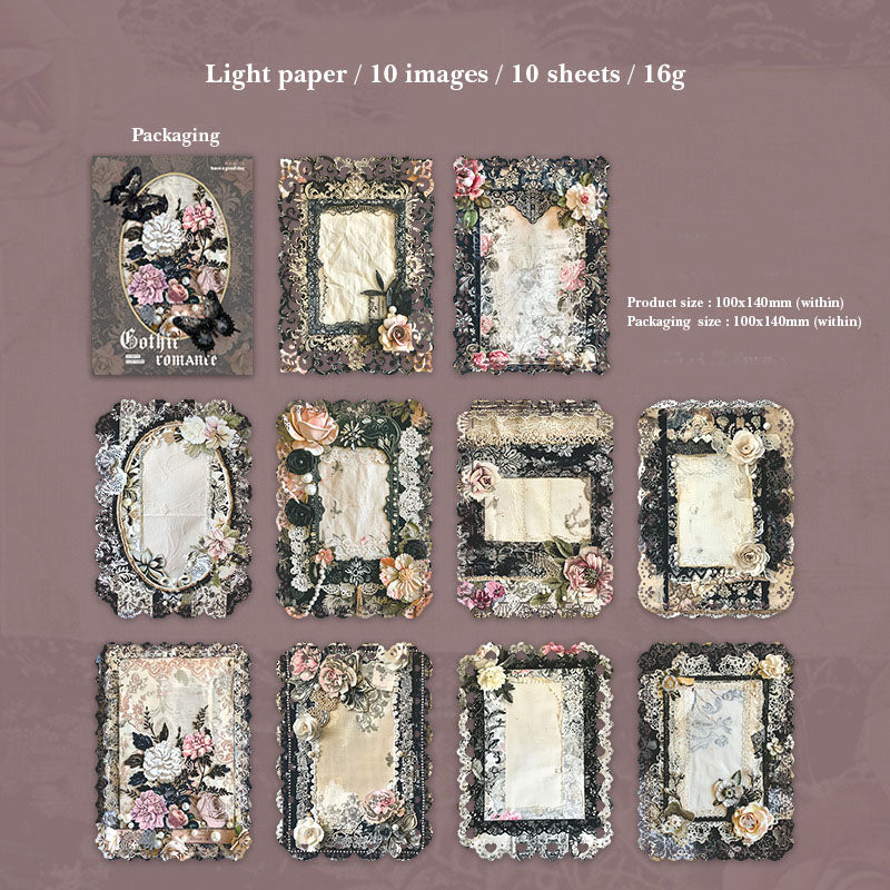 Gift To Love | Gothic Style Deco Sticker Pack | Pcs : 10 Pc | Code : MHDGTLM006