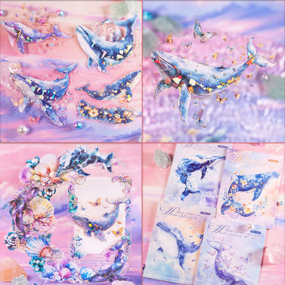 Gift To Love | Whale Falling Star Series Deco Sticker | Pcs : 10 Pcs | Code : MHDJLXC002
