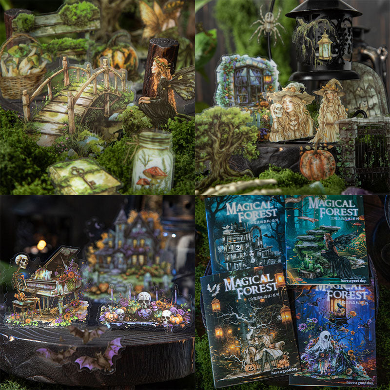 Mhdmfsl001 Retro Magic Forest Deco Sticker 25Pc