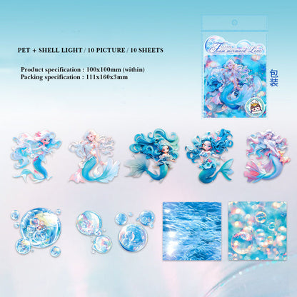 Gift To Love | Mermaid Fantasy Pet Sticker | Pcs : 10 Pcs | Code : MHDPPMR001
