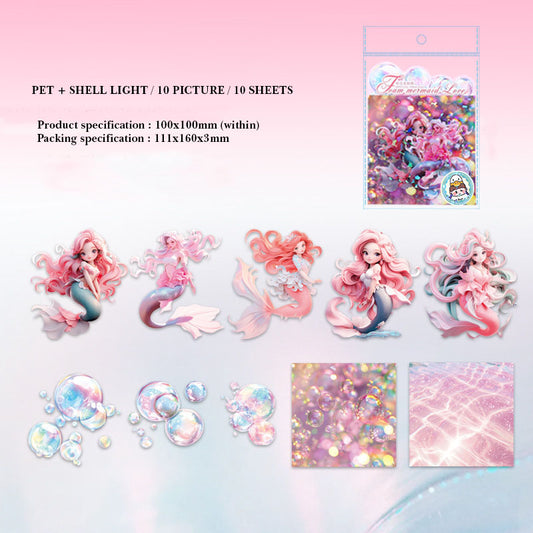 Gift To Love | Mermaid Fantasy Pet Sticker | Pcs : 10 Pcs | Code : MHDPPMR002