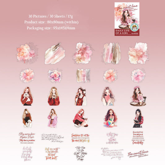 Gift To Love | Daily Life Of Girl Character | Pcs : 30 Pcs | Code : MHDSNSH003
