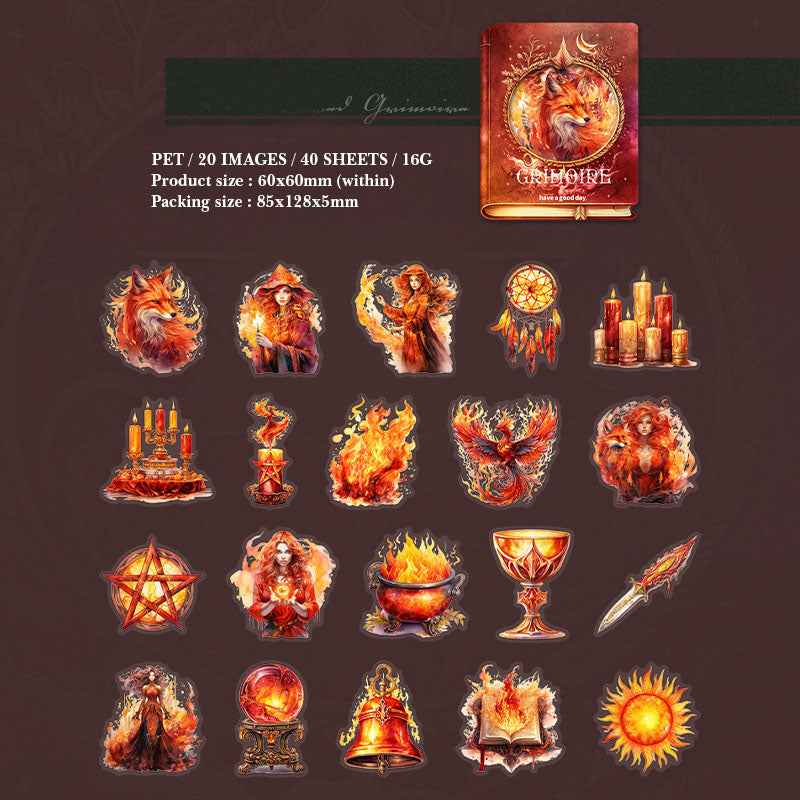 Gift To Love | Sacred Magic Book Series Sticker | Pcs : 40 Pc | Code : MHDSSMF001