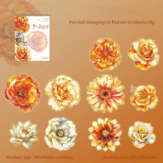 Gift To Love | Handbook Deco Flower Sticker | Pcs : 10 Pc | Code : MHDYDHK002