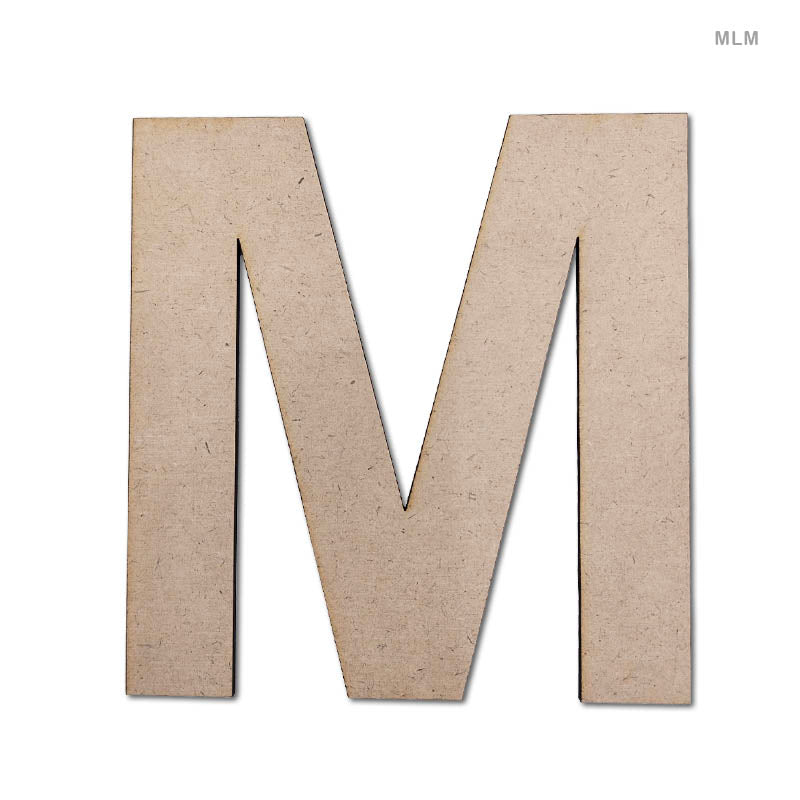 Gift To Love | Letter M Mdf Cutout | Size : 6 Inch | Code : MLM