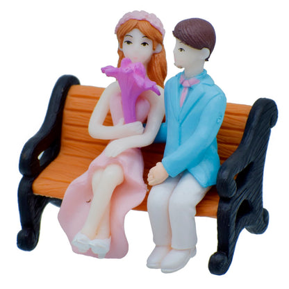 Gift To Love | Miniature Model Couple With Chair Set | Code : MMA35