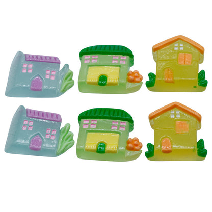 Gift To Love | Miniature Model Transparent House | Color : Mix Colour | Pcs : 6 Pcs | Code : MMAN-03