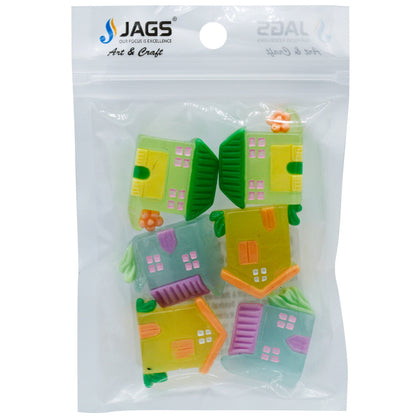 Gift To Love | Miniature Model Transparent House | Color : Mix Colour | Pcs : 6 Pcs | Code : MMAN-03