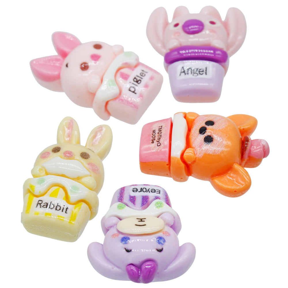 Gift To Love | Miniature Model Cartoon Animal Fruit | Color : Mix Colour | Pcs : 5 Pcs | Code : MMAN-09