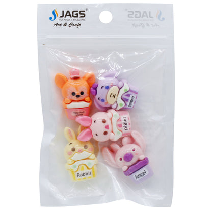 Gift To Love | Miniature Model Cartoon Animal Fruit | Color : Mix Colour | Pcs : 5 Pcs | Code : MMAN-09