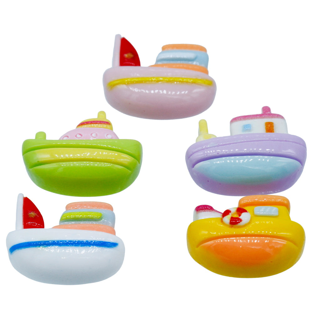 Gift To Love | Miniature Model Cartoon Boat | Color : Mix Colour | Pcs : 5 Pcs | Code : MMAN-10