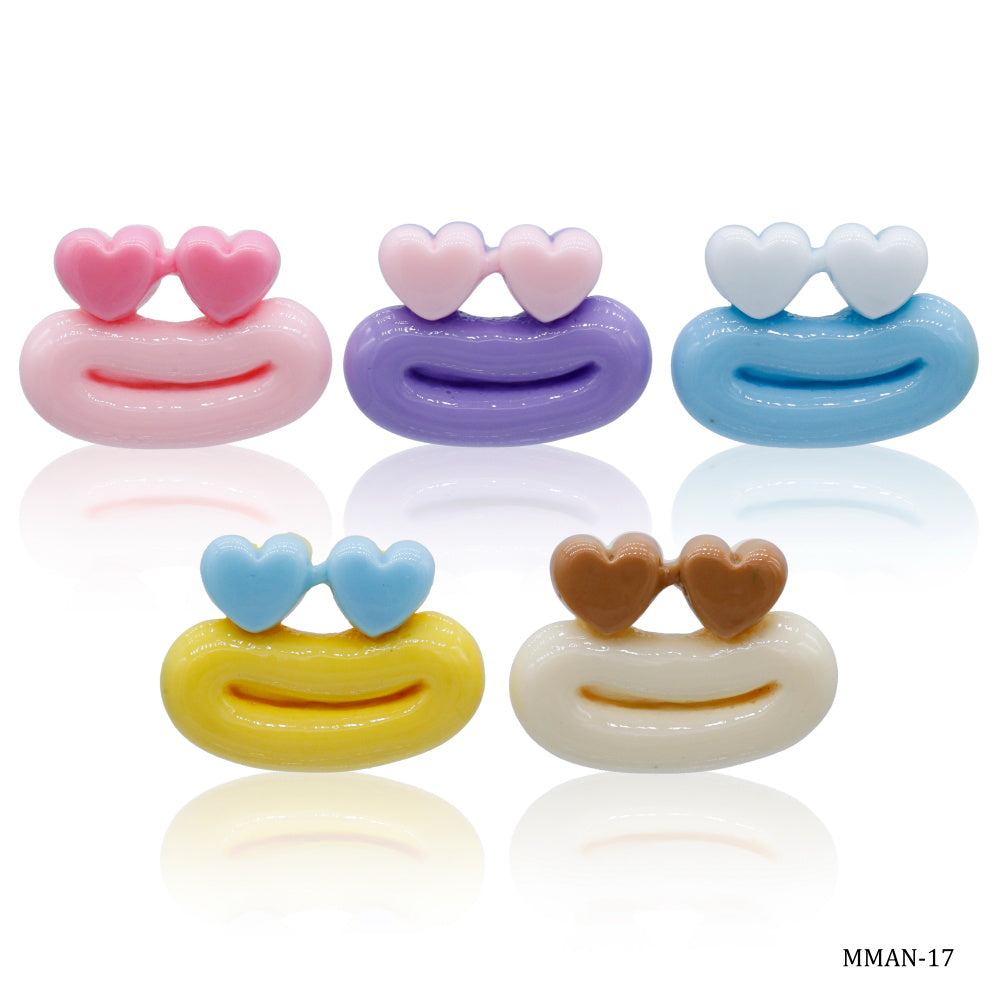 Gift To Love | Miniature Model Mouth Eye Heart | Color : Mix Colour | Pcs : 5 Pcs | Code : MMAN-17