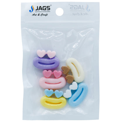 Gift To Love | Miniature Model Mouth Eye Heart | Color : Mix Colour | Pcs : 5 Pcs | Code : MMAN-17
