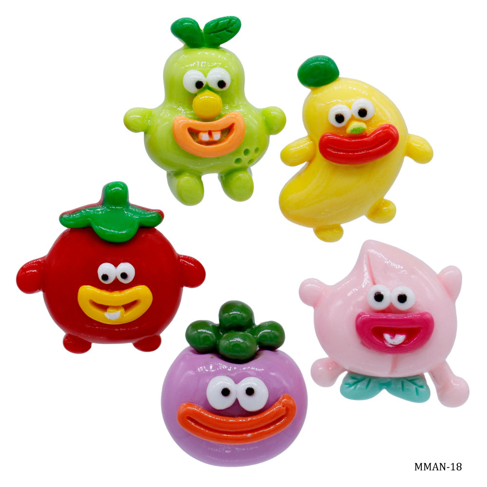 Gift To Love | Miniature Model Fruit | Color : Mix Colour | Pcs : 5 Pcs | Code : MMAN-18