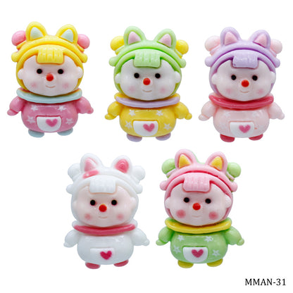 Gift To Love | Miniature Model Girls | Color : Mix Colour | Pcs : 5 Pcs | Code : MMAN-31