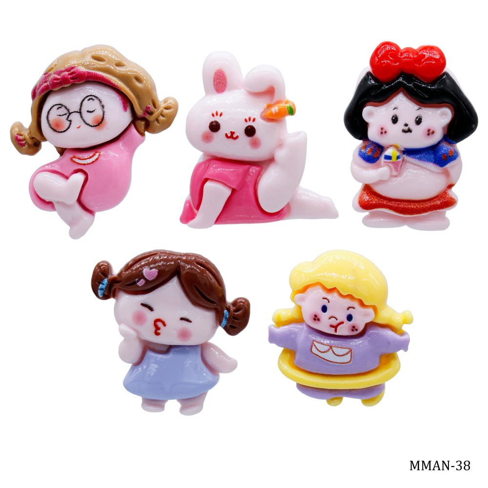 Gift To Love | Miniature Model Cartoon Girls | Color : Mix Colour | Pcs : 5 Pcs | Code : MMAN-38