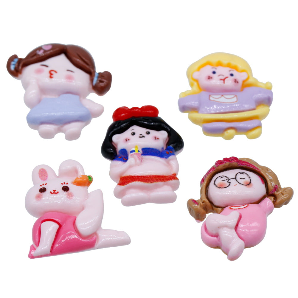 Gift To Love | Miniature Model Cartoon Girls | Color : Mix Colour | Pcs : 5 Pcs | Code : MMAN-38