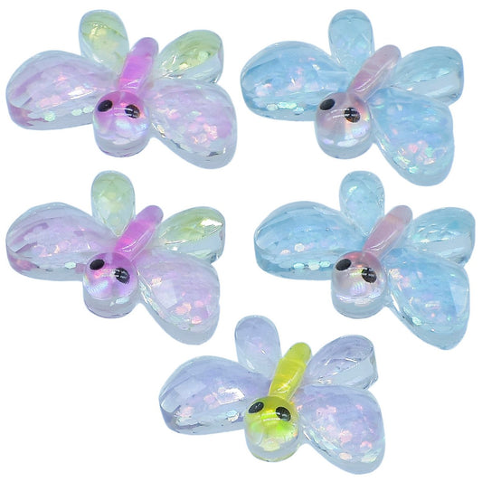 Gift To Love | Miniature Crystal Butterfly | Color : Mix Colour | Pcs : 5 Pcs | Code : MMAN-52