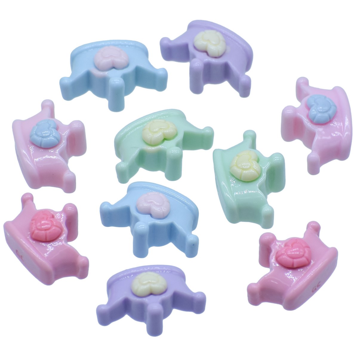 Gift To Love | Miniature Crown | Color : Mix Colour | Pcs : 10 Pcs | Code : MMAN-70