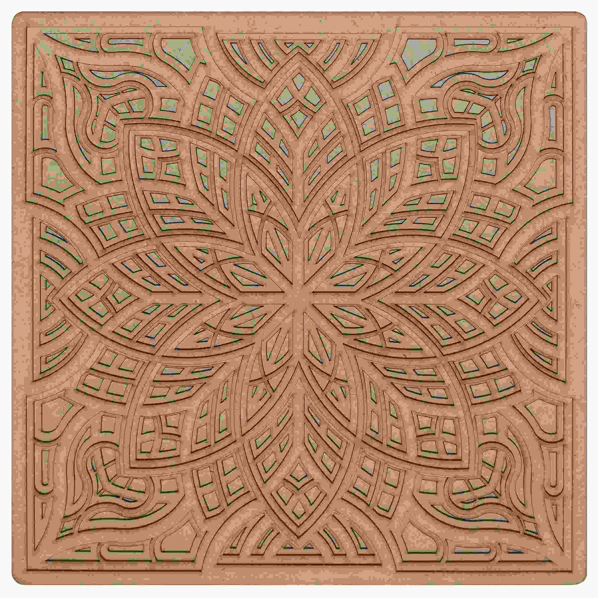 Gift To Love | Mdf Mandala Cutout | Size : 4 Mm X 12 X 12 Inch | Pcs : 4 Layer | Code : MMC400