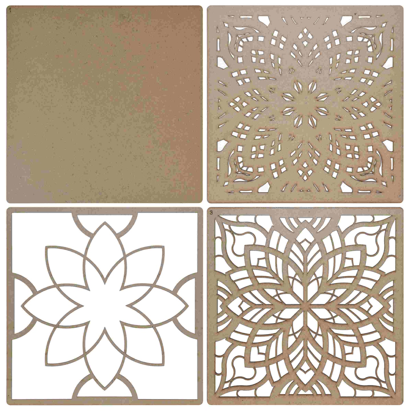 Gift To Love | Mdf Mandala Cutout | Size : 4 Mm X 12 X 12 Inch | Pcs : 4 Layer | Code : MMC400