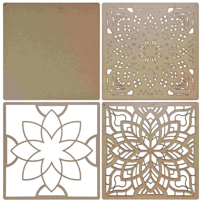Gift To Love | Mdf Mandala Cutout | Size : 4 Mm X 12 X 12 Inch | Pcs : 4 Layer | Code : MMC400