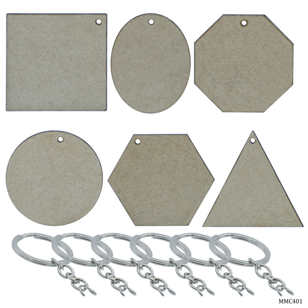 Gift To Love | Mdf Mandala Cutout Keychain | Size : 2.5 Inch | Pcs : Set Of 6 Pcs | Code : MMC401