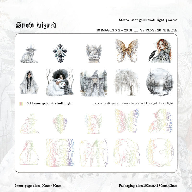 Gift To Love | Dark Whicher Series Deco Sticker | Pcs : 20 Pcs | Code : MMK06H242