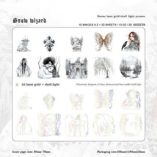 Gift To Love | Dark Whicher Series Deco Sticker | Pcs : 20 Pcs | Code : MMK06H242
