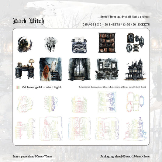 Gift To Love | Dark Whicher Series Deco Sticker | Pcs : 20 Pcs | Code : MMK06H243