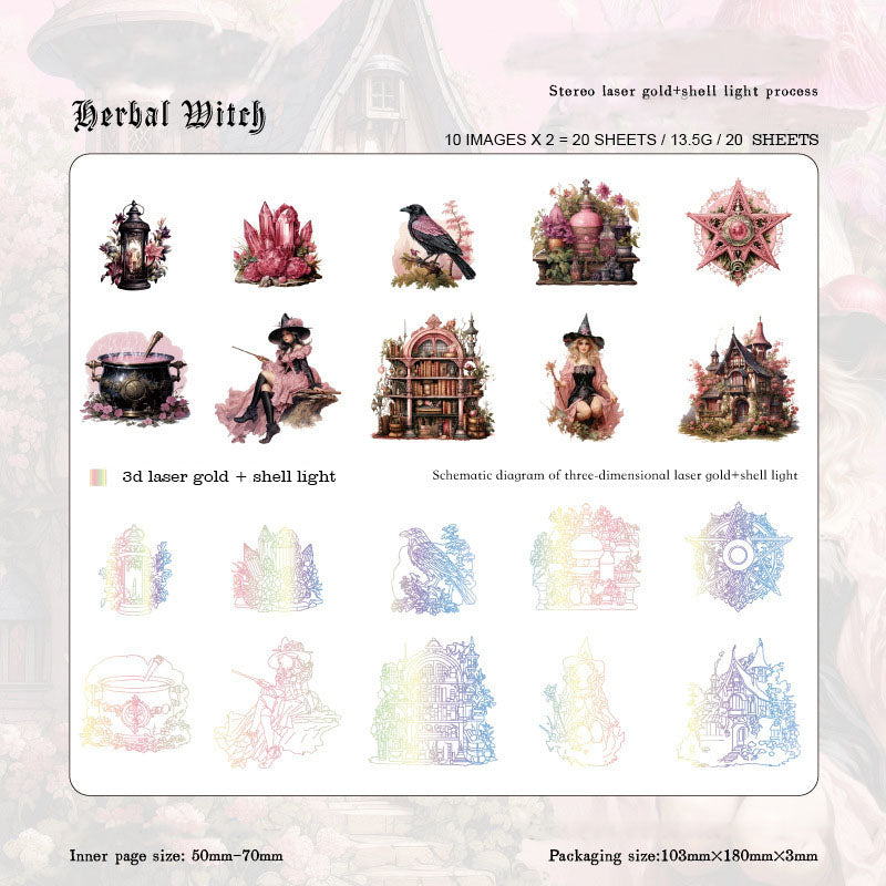 Gift To Love | Dark Whicher Series Deco Sticker | Pcs : 20 Pcs | Code : MMK06H247