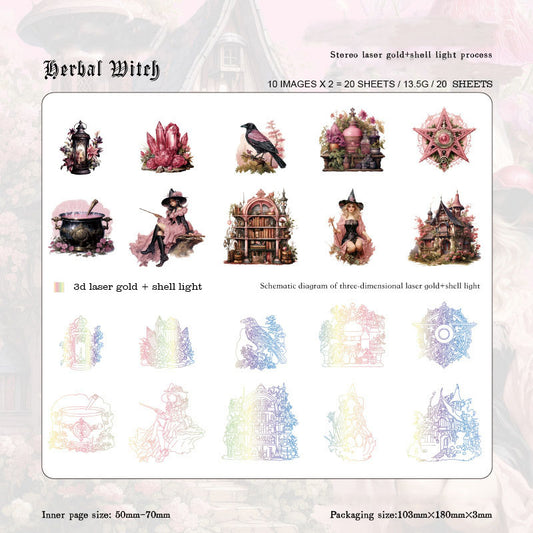 Gift To Love | Dark Whicher Series Deco Sticker | Pcs : 20 Pcs | Code : MMK06H247