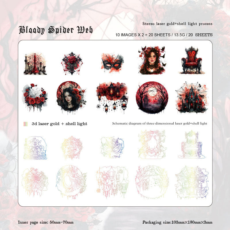 Gift To Love | Dark Whicher Series Deco Sticker | Pcs : 20 Pcs | Code : MMK06H248