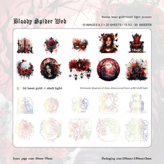 Gift To Love | Dark Whicher Series Deco Sticker | Pcs : 20 Pcs | Code : MMK06H248