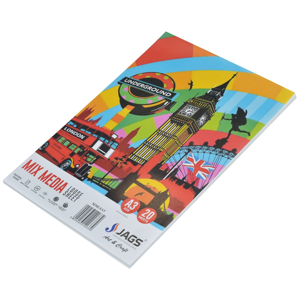 Gift To Love | Mix Media Loose Sheets | Size : A3 | Pcs : Pack Of 20 Sheets | Code : MMLSA3