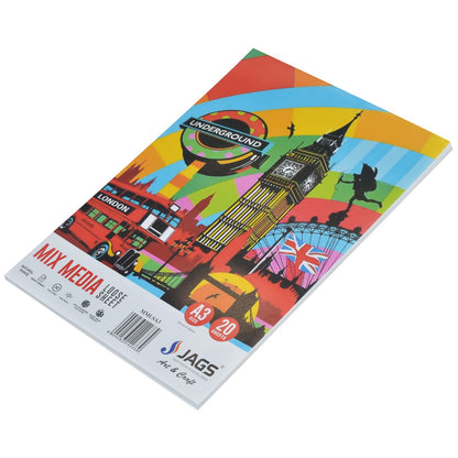 Gift To Love | Mix Media Loose Sheets | Size : A3 | Pcs : Pack Of 20 Sheets | Code : MMLSA3