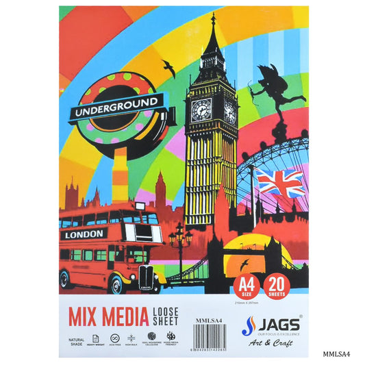 Gift To Love | Mix Media Loose Sheets | Size : A4 | Pcs : Pack Of 20 Sheets | Code : MMLSA4