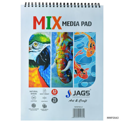 Gift To Love | Mix Media Pad | Size : A3 | Pcs : Pack Of 25 Sheets | Code : MMP20A3