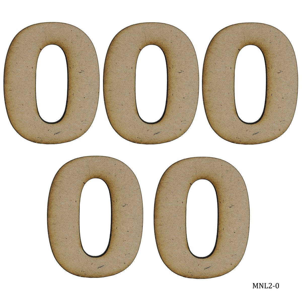 Gift To Love | Mdf Number Letter | Color : No 0 | Size : 2 Inch | Code : MNL2-0