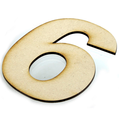 Gift To Love | Mdf Number Letter | Color : No 6 | Size : 4 Inch | Code : MNL4-6