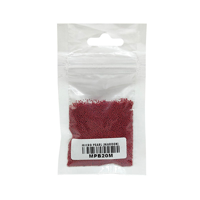 Gift To Love | Micro Pearl Beads | Color : Maroon | Pcs : 20 Gm Pkt | Code : MPB20M