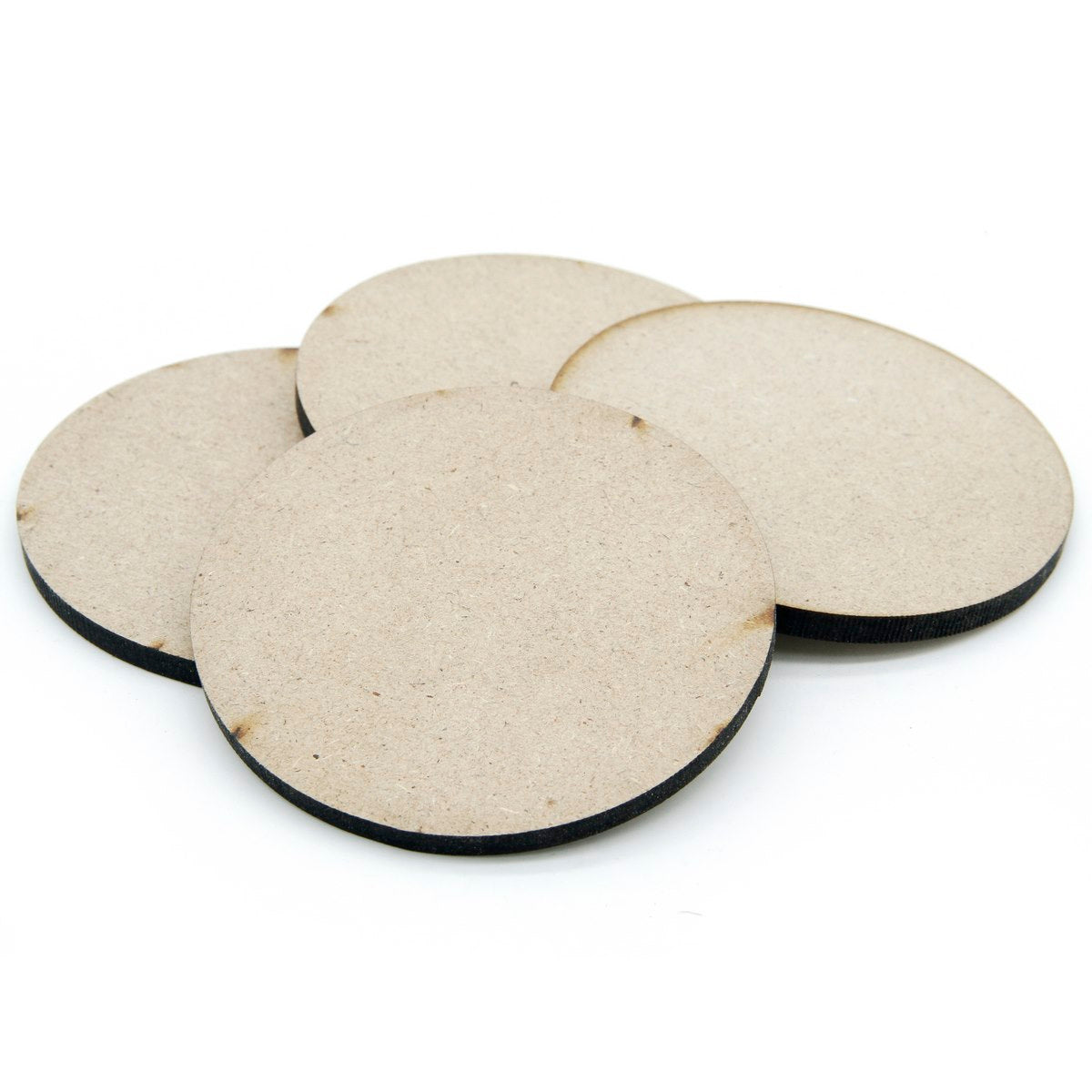 Gift To Love | Mdf Plate Round | Size : 3 X 3 4 Mm | Pcs : 4 Pcs | Code : MPR300
